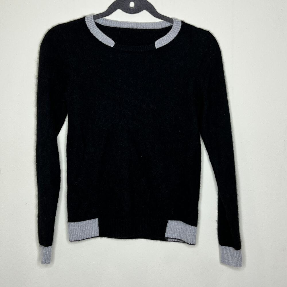 Unbranded Black Cashmere Crew Neck Pullover Fleece Sweater‎ Women's Size Small